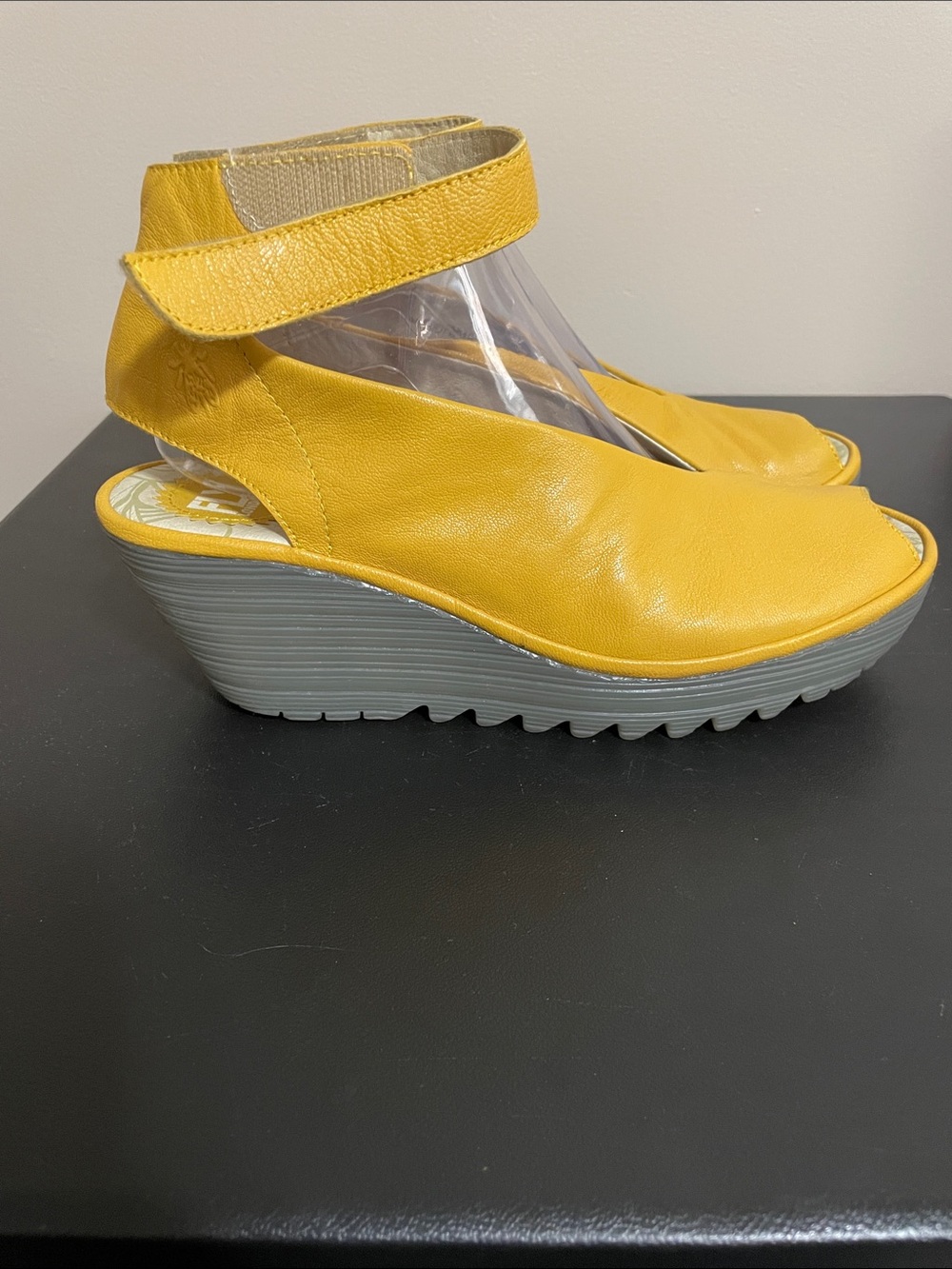 London Fly Ayala Yellow Wedge Shoes Size 41